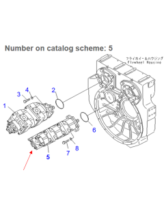 Hydraulic Triple Pump Ass'y 705-56-36030 7055636030 for Komatsu Compactor WF650T-3