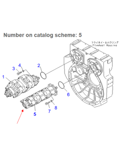 Hydraulische Dreifachpumpenbaugruppe 705-56-36030 7055636030 für Komatsu Compactor WF650T-3