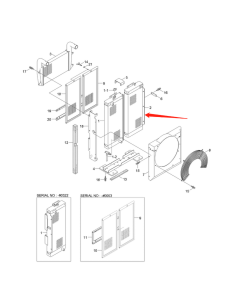 Refroidisseur d'huile hydraulique 11Q6-45220 pour pelle Hyundai R235LCR-9A