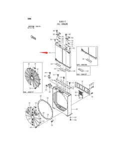 Refroidisseur d'huile hydraulique 4439687 pour pelle Hitachi EX1900-5 EX5500 EX5500-5 EX8000