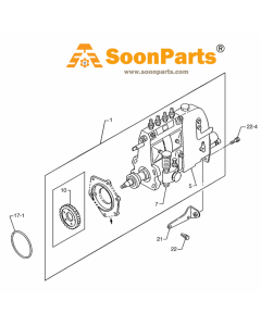 Pompe d'injection 897173-8820 8971738820 pour moteur Doosan Daewoo SOLAR 55 Isuzu 4JB1