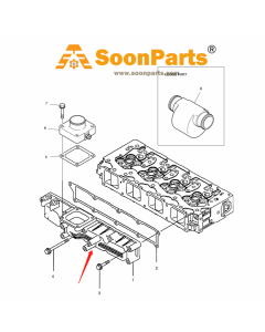 Ansaugkrümmer 129907-12100 für Doosan Deawoo Bagger SOLAR 55-V PLUS SOLAR 55W-V PLUS SOLAR 75-V