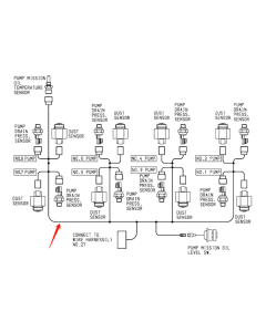 Linker Pumpenantriebskabelbaum 2057493 für Hitachi-Bagger EX8000 EX8000-6