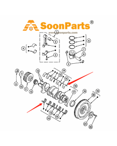 Main Bearing 8941170322 for Hitachi Excavator EX100 EX100-2 EX100-3 EX100-5 EX120 EX120-2 EX120-3 EX120SS-5 EX135USR