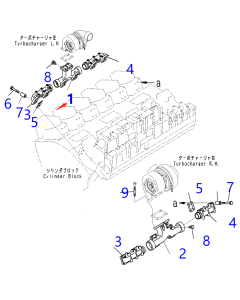 Colector RH 6215-11-5172 6215115172 para motor Komatsu SAA12V140E