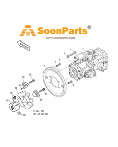 Pompe Mian 400914-00218 400914-00218A pour pelle Doonsan Daewoo SOLAR 200W-V SOLAR 210W-V