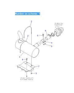 Silencieux d'échappement 6736-11-5510 6736115510 pour pelle Komatsu PC228UU-1 PC228US-1 PC228US-2 PC228US-1T moteur SA6D102E