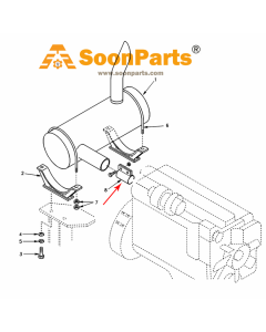 Schalldämpferklemme SA1114-00111 SA111400111 für Volvo Bagger EC240 EC290 EC330B EC360B