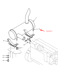 Marmitta Silenziatore U-Bolt SA1114-00250 SA111400250 per Escavatore Volvo EC140 EC150 EC210 EC240 EC290 EW170 EW180