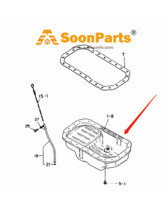 Oil Pan ASSY 289743A1 for Case Excavator 9013
