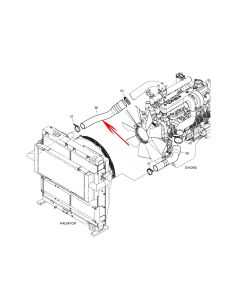 Air Hose 420101-00345 42010100345 For Doosan DX340LCA Excavator