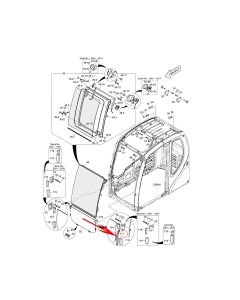 Weather Strip 162-00034B 16200034B For Doosan Excavator DX140LC DX160LC DX170W DX180LC DX190W DX210 DX220AF DX225LC DX230LC DX235NLC DX255LC DX300LC