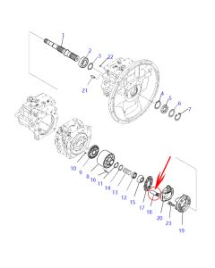 Piston Subassembly 708-2G-13810 7082G13810 For Komatsu Excavator PC350-8 PC300-8 PC360LC-10