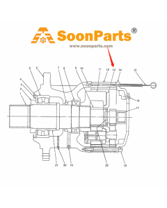 Planetenträger 7519-029 7519029 für Doosan Daewoo Bagger SOLAR 330-III SOLAR 400LC-III