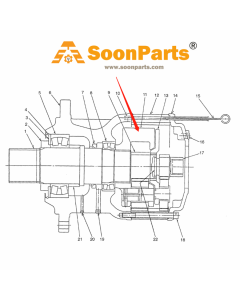 Support planétaire 7519-035 pour pelle Doosan Daewoo SOLAR 330-III SOLAR 400LC-III