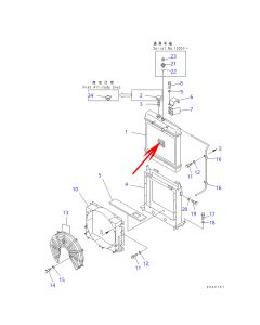 Radiator Ass'y 235-03-11106 235-03-11105 2350311106 2350311105 For Komatsu Graders GD825A-2