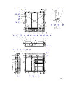 Radiator Ass'y 569-03-88106 5690388106 For Komatsu Dump Trucks HD605-7E0 HD465-7E0