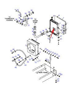 Radiator Assembly 417-03-A1404 41703A1404 For Komatsu Wheel Loader WA180-3L WA120-3L WA180PT-3MC