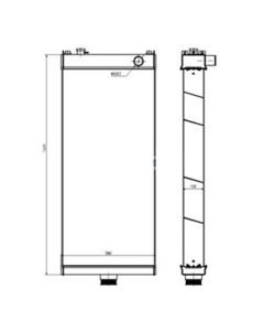 Radiator Core 425-03-40200 4250340200 For Komatsu Wheel Loader WA500-7
