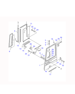 Conjunto de puerta lateral 201-54-00520 203-54-00151 para excavadora Komatsu PC100-3 PC120-3 PC150-3 PC60-5 PC80-3 PW100-3 PW150-1 PW60-3