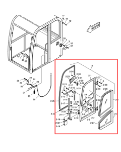 Seitentürbaugruppe 622-00285B 622-00285C 622-00285E 622-00285G für Doosan Daewoo Bagger SOLAR 55-V PLUS SOLAR 75-V