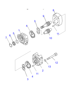 Single Pilot Gear Pump ASS'Y 705-40-01041 7054001041 for Komatsu Wheel Loader WA800-3E0 WA900-3 WA900-3E0 WA900L-3 WD900-3