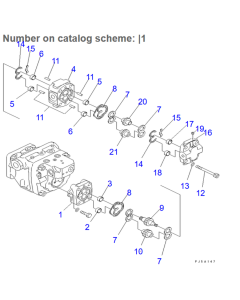 Einzelgetriebepumpe 705-41-07070 7054107070 für Komatsu-Bagger PC38UU-3
