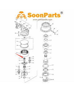Schwenkmotor-Sonnenrad 2401P624 für Kobelco-Bagger K907-2 K907LC-2 K907D K907DLC MD200BLC