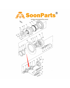 Travel Motor Sun Shaft 3033235 for Hitachi Excavator EX100 EX120