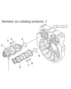 Dreifache Pilot-Zahnradpumpe ASS'Y 705-58-44220 7055844220 für Komatsu Compactor WF650T-3