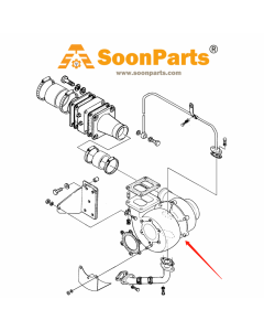 Turbolader 65.09100-7020 für Doosan Daewoo ExcavatorSOLAR 400LC-III Motor D2366T