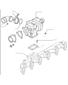 Turbolader 2855721 für New Holland Bagger WE190