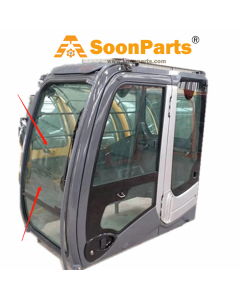 Verre avant supérieur 4289519 pour pelle Hitachi EX100-2 EX100-3 EX120-2 EX200-2 EX200-3 EX220-2 EX220-3 EX300-2 EX300-3 EX400-3 EX550 EX60-2 EX60-3