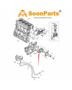 Pompe à eau 400921-00516 40092100516 pour pelle Doosan Daewoo DX75-5B DX75-5C