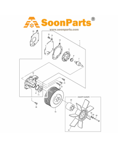 Pompe à eau 65.06500-6046 65.06500-6116 pour pelle Doosan Daewoo MEGA 300