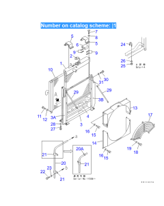 Water Radiator Core ASS'Y 208-03-31112 208-03-31111 208-03-31110 208-03-00031 208-03-00032 208-03-00030 for Komatsu Excavator PC400-3 PC400LC-3