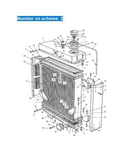 Noyau de radiateur à eau ASS'Y 2P-6830 2P6830 pour camion articulé Caterpillar CAT D400E D350E