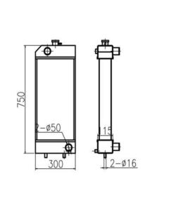 Water Radiator Core ASS'Y 381-1451 3811451 for Caterpillar Excavator CAT 307E 308E 308E CR 308E SR Engine C2.6 C3.3B