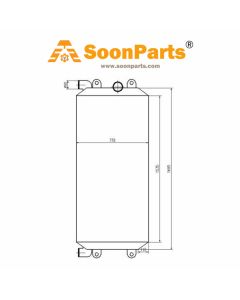 Radiateur de réservoir d'eau 373-8721 pour tracteur Caterpillar Cat D11T