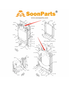 Radiateur de réservoir d'eau 380-6367 pour pelle Caterpillar Cat 303.5E 303E CR 304E