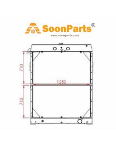 Wassertankkühler 4181348 4214350 für Hitachi-Bagger EX1800