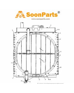 Wassertankkühler 7C-6186 für Caterpillar Traktor Cat D7H D7H LGP SERIE II