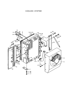 Conjunto de radiador de tanque de agua 11E4-4002 11E44002 para excavadora Hyundai R200W R200W-2