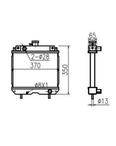 Wassertankkühler ASS'Y 256M2-12001 256M212001 für Kubota TCM