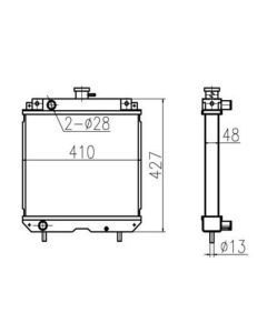 Water Tank Radiator ASS'Y 52420-2599-2 5242025992 for Kubota R1-211