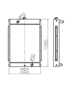 Noyau de radiateur de réservoir d'eau 13B81000A 440211-00427 440211-00427A pour pelle Doosan Daewoo SOLAR 170W-V SOLAR 180W-V SOLAR 185W-V