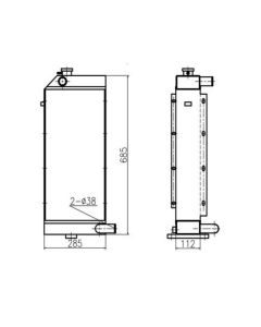 Water Tank Radiator ASS'Y for YUCHAI Excavator YC85-8