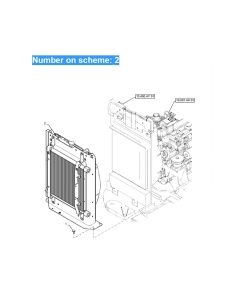 Radiateur de réservoir d'eau ASS'Y PS05P00002F1 pour pelle Case CX55B