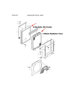 Nucleo del radiatore del serbatoio dell'acqua 11N3-47010 11N347010 per escavatore Hyundai R140LC-9V(INDIA) R110-7(INDIA)