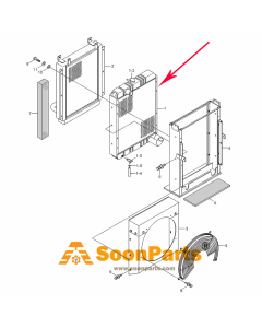 Nucleo del radiatore del serbatoio dell'acqua 11N4-45020 11N445020 per escavatore Hyundai R140W-7A R140LC-7A